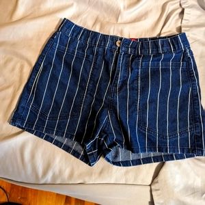 Pinstripe jean shorts from Union Bay